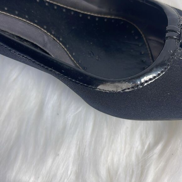 Naturalizer Alla Black Faux Sueded Kitten Heels Sz 7.5 - Picture 7 of 7